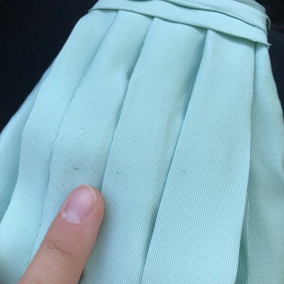 Alexia María Blair Bow Silk Mini Dress Mint Size 10 One Shoulder Formal Special - Picture 7 of 14